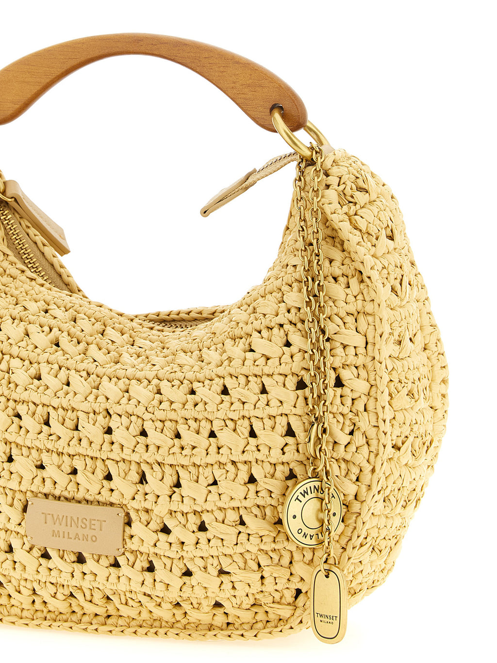 Beige Polypropylene Handbag