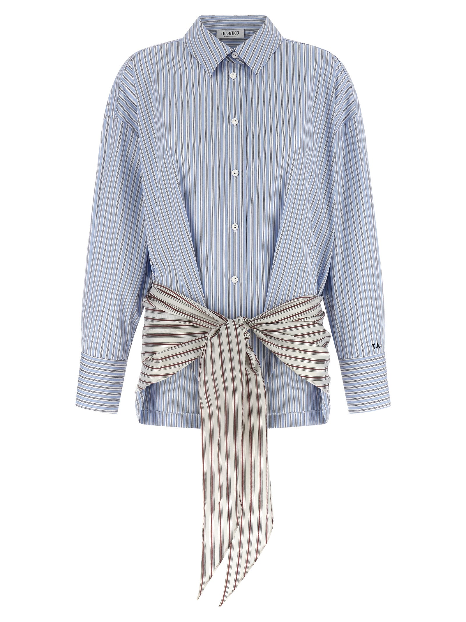 Blue Cotton Short Dress