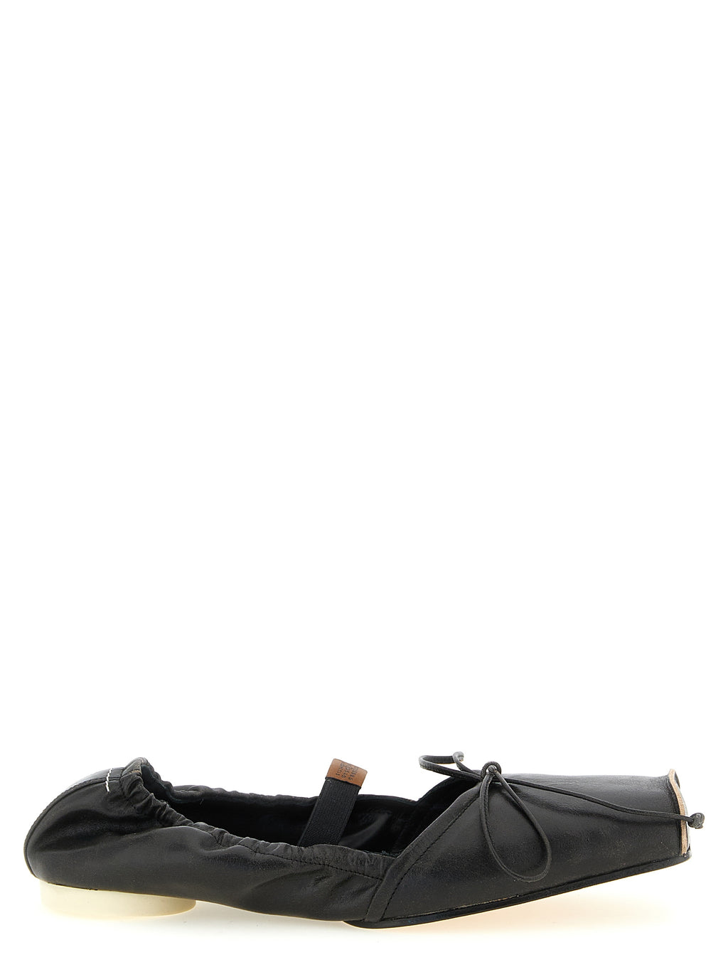 Black Cowhide Ballet Flats