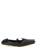 Black Cowhide Ballet Flats