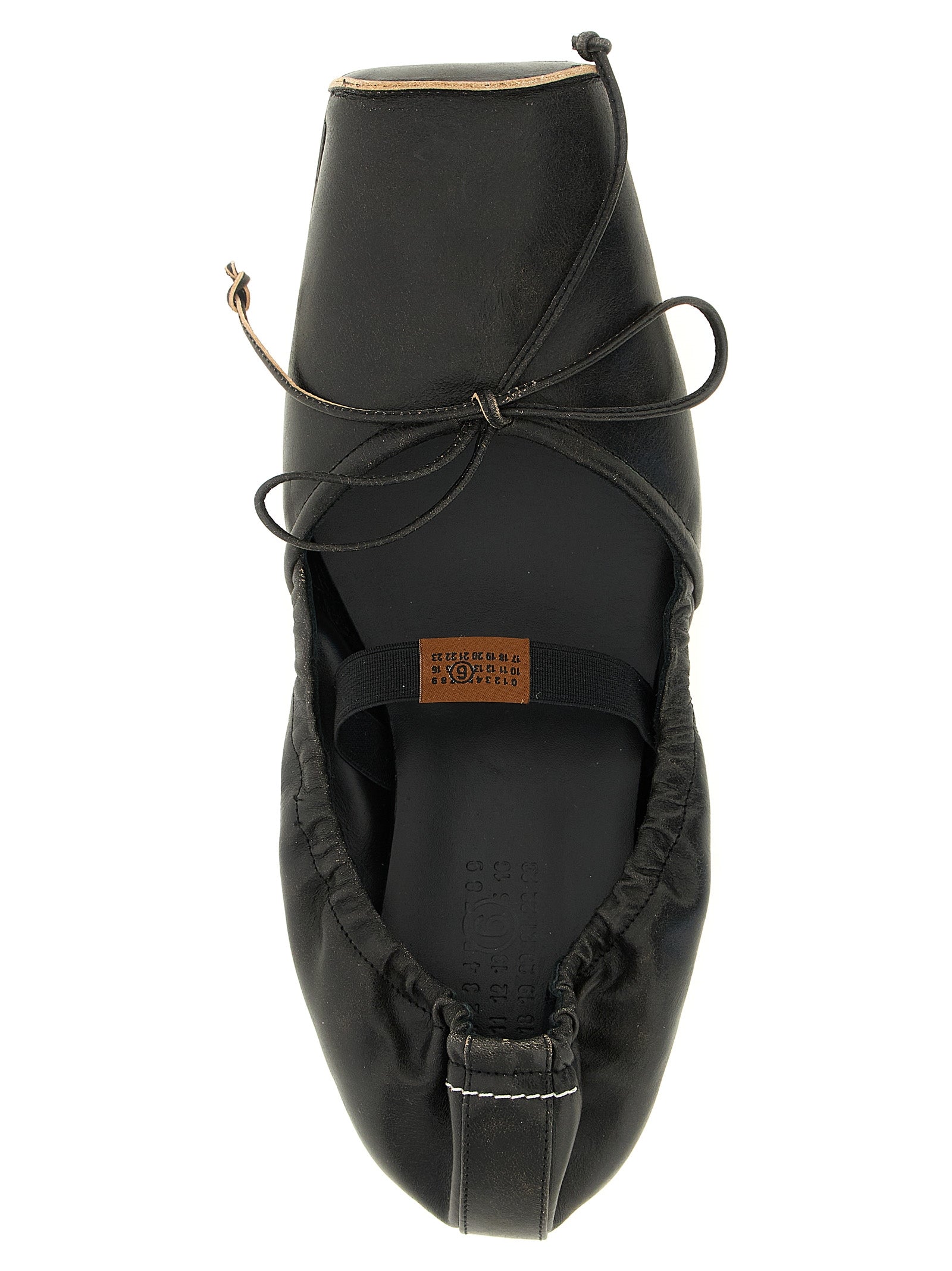 Black Cowhide Ballet Flats