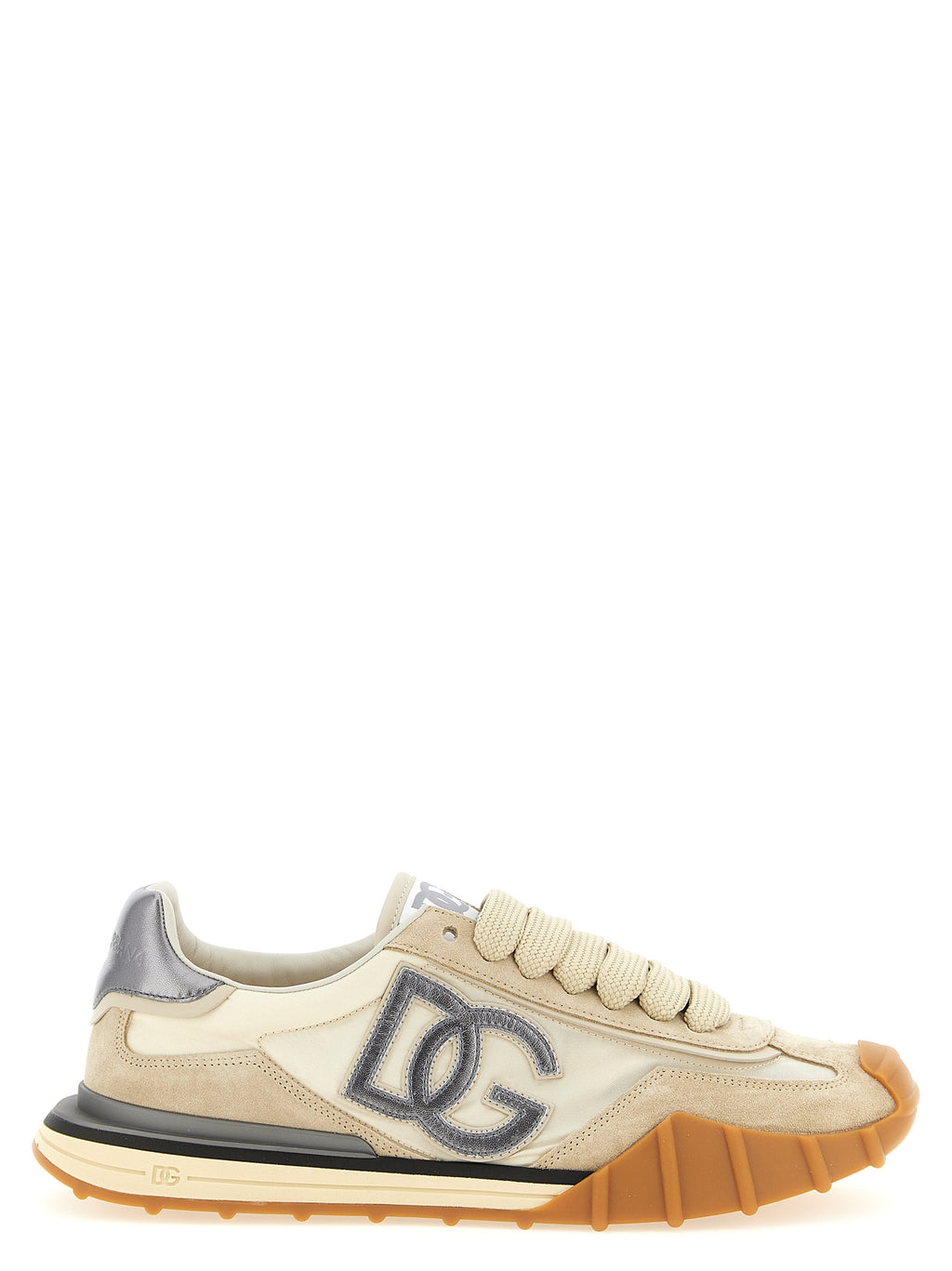 Silver Calfskin Athletic Sneakers