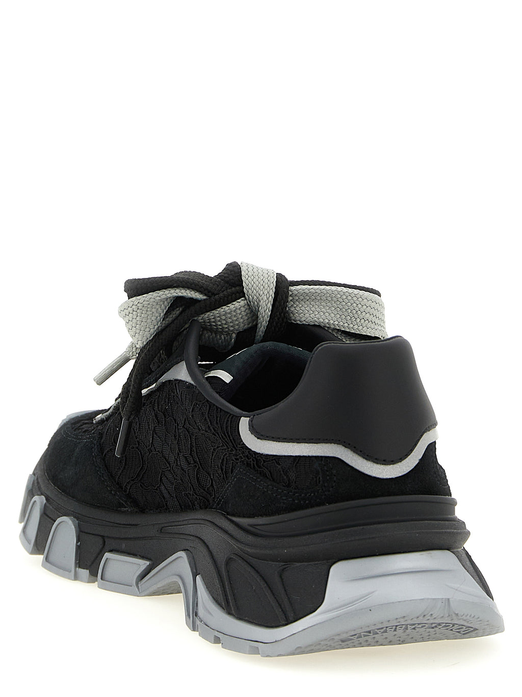 Black Polyamide Athletic Sneakers