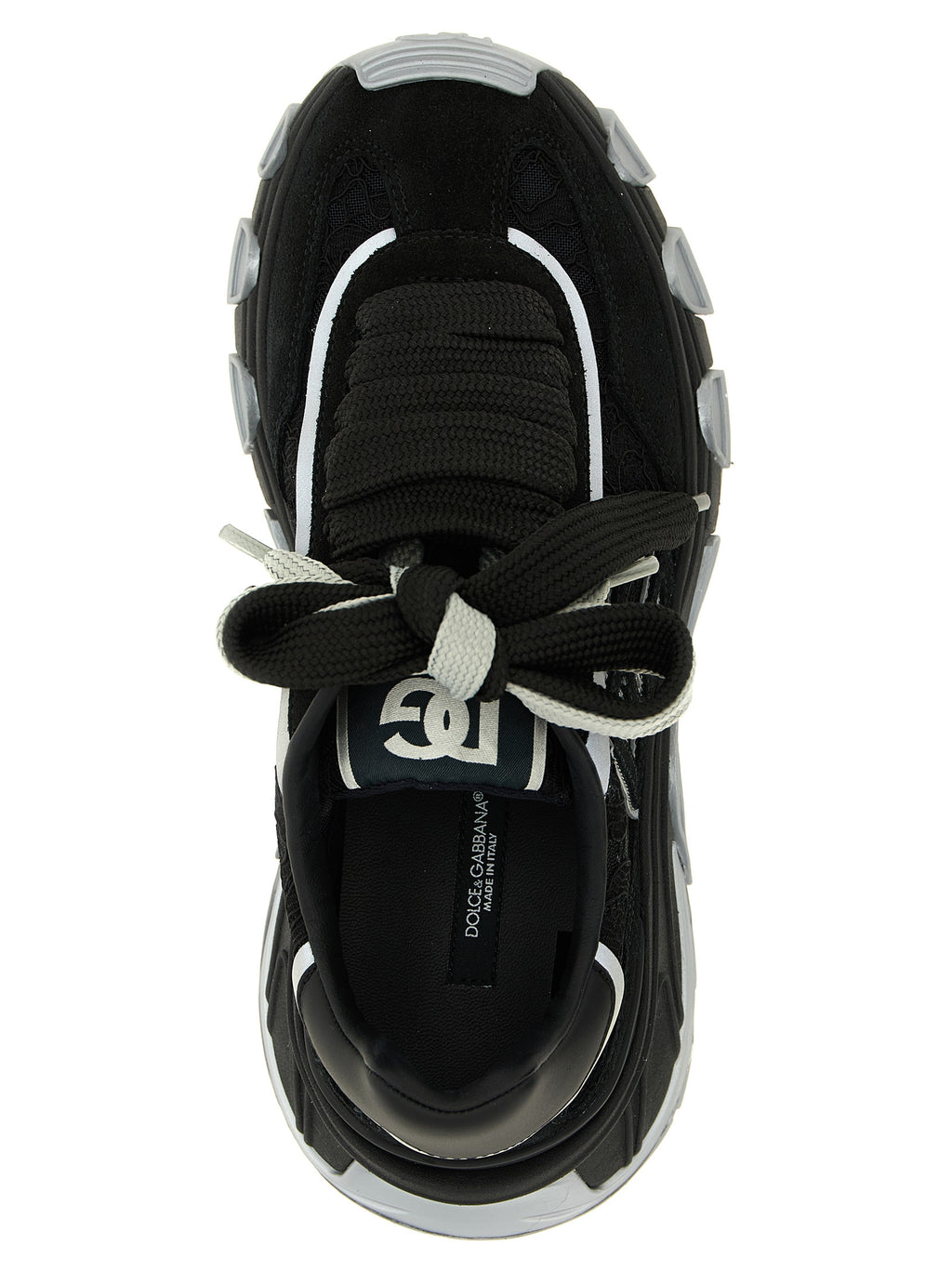Black Polyamide Athletic Sneakers