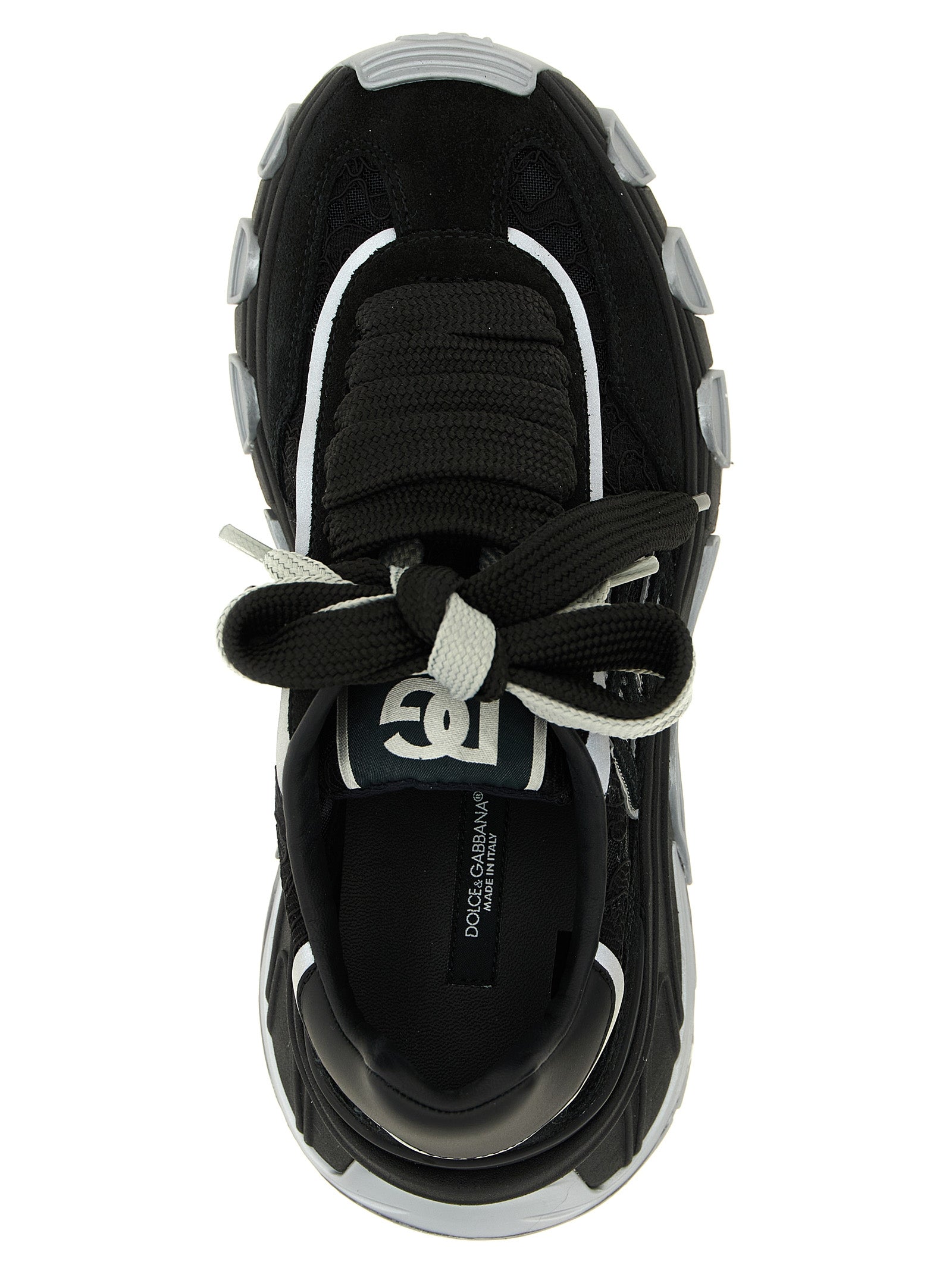 Black Polyamide Athletic Sneakers
