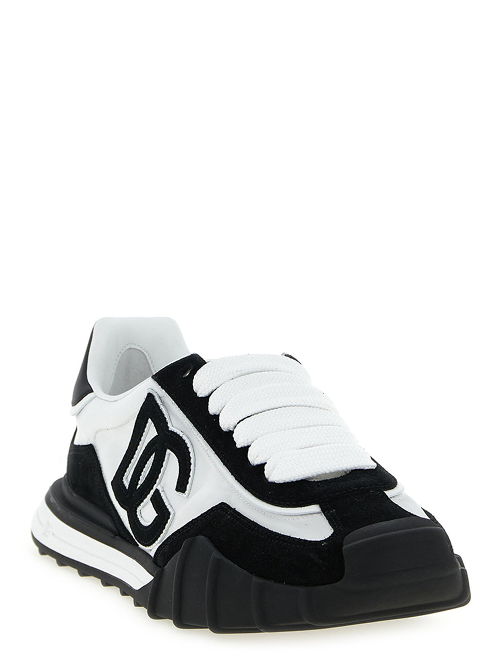 Bicolor Polyamide Athletic Sneakers