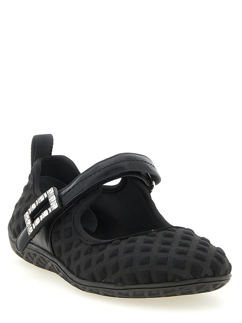Black Polyamide Ballet Flats
