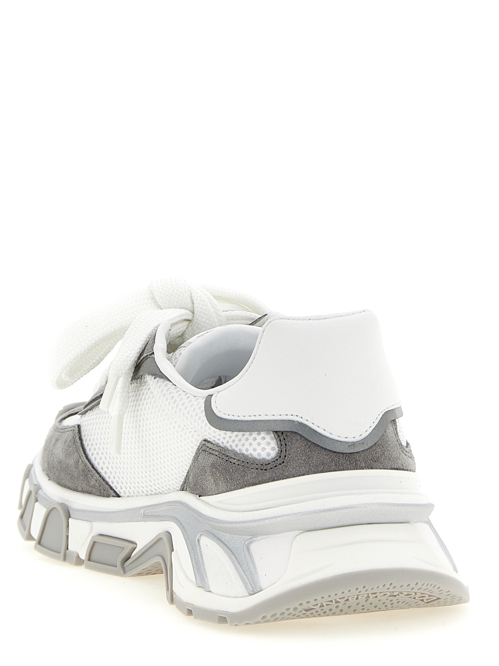 Gray Polyester Athletic Sneakers