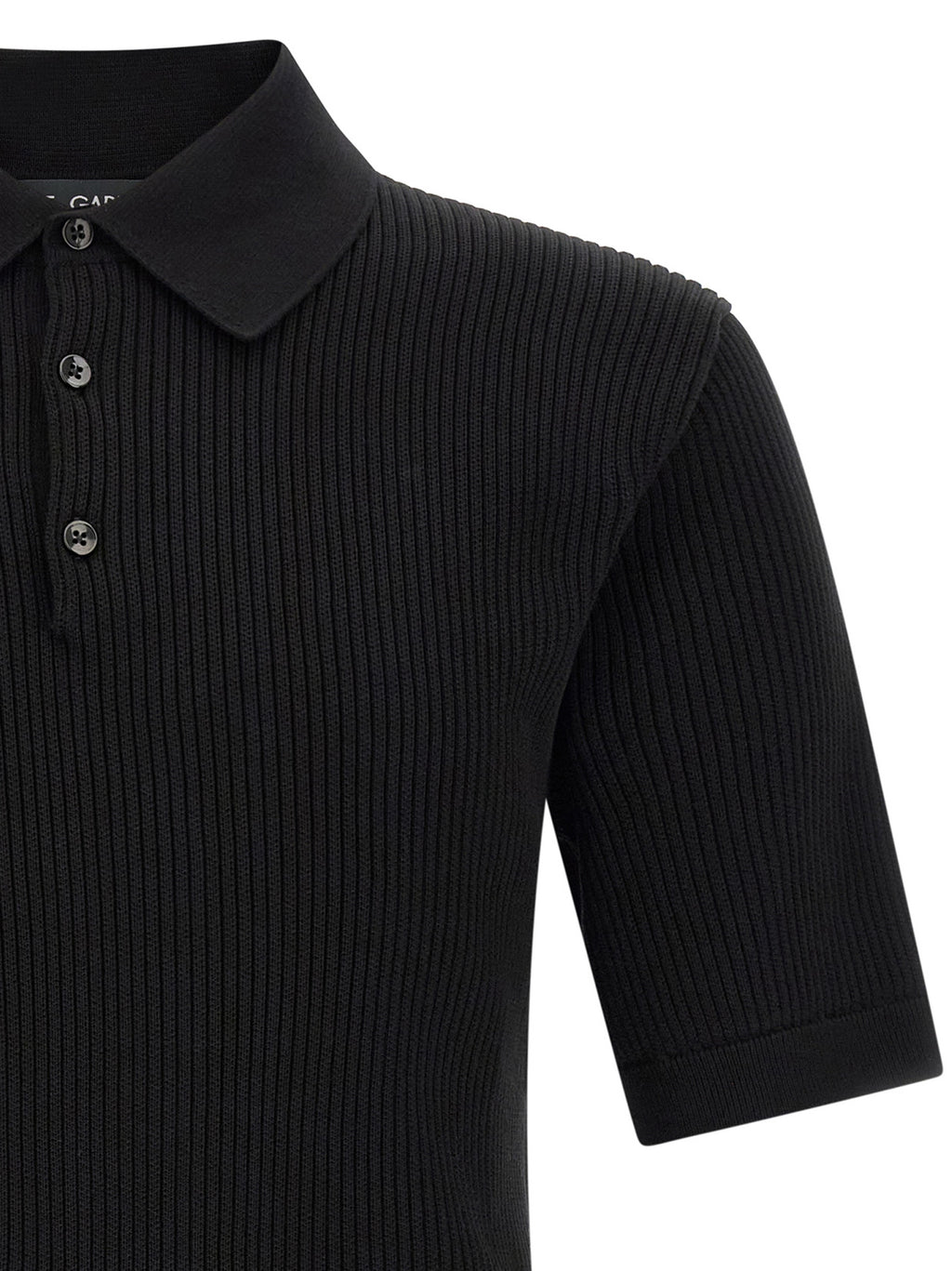 Black Cotton Polo Shirt