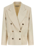 Beige Cotton Blazer