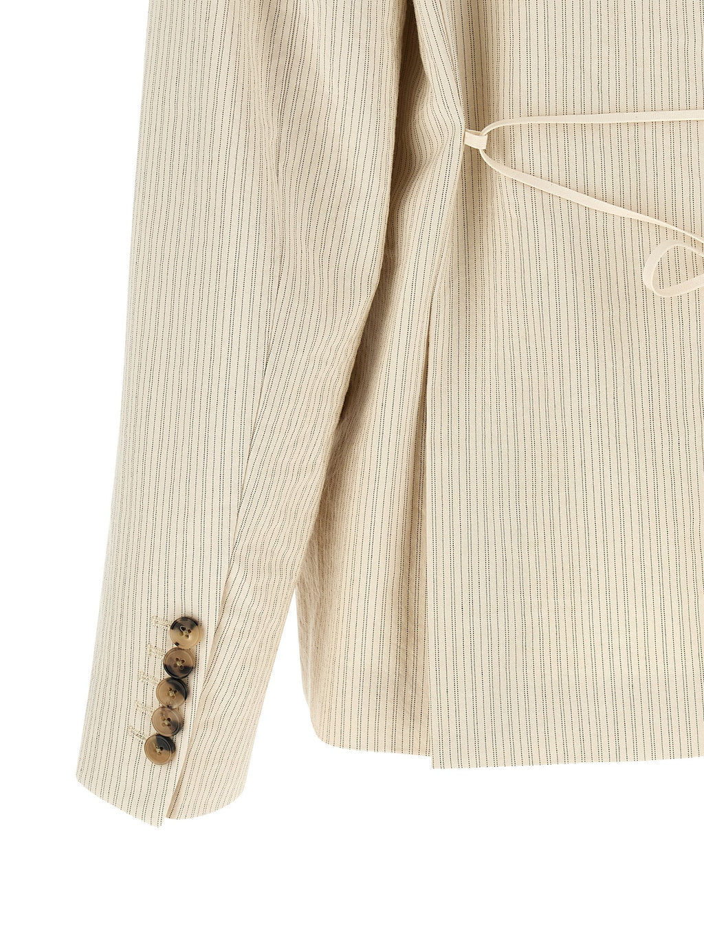 Beige Cotton Blazer