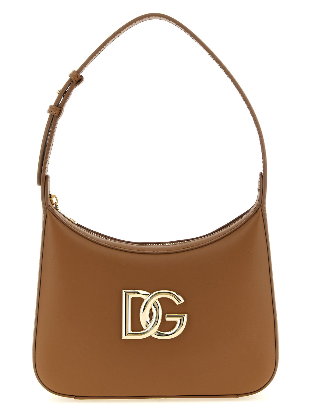 Brown Calfskin Shoulder Bag