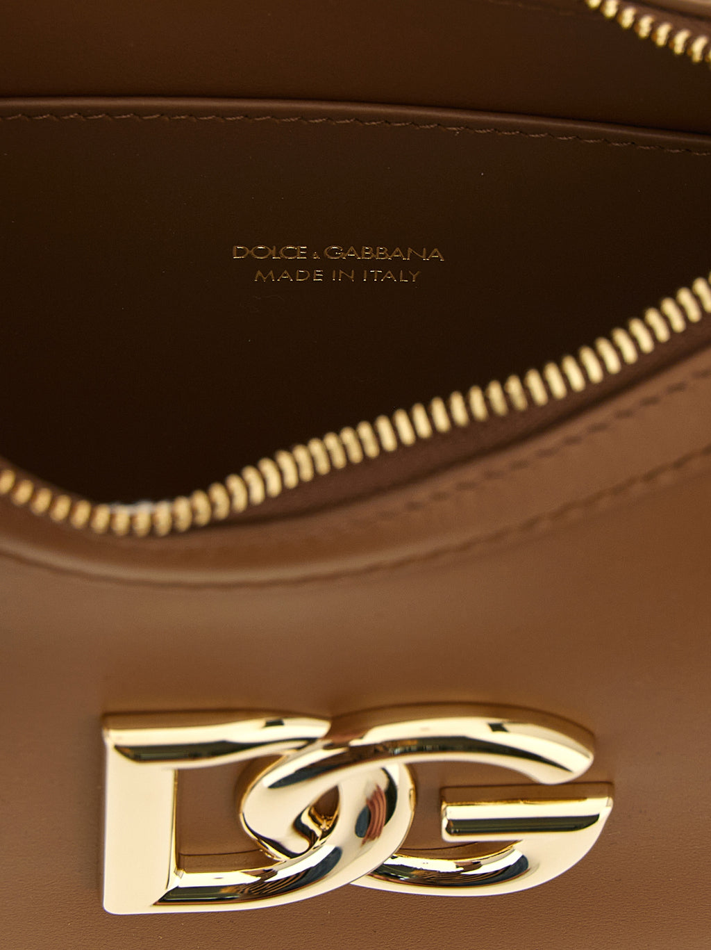 Brown Calfskin Shoulder Bag