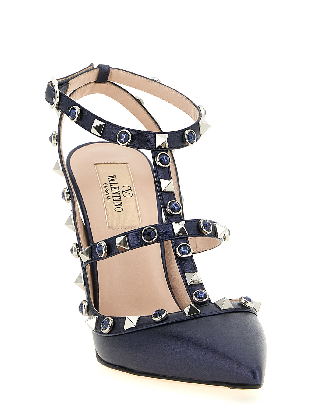 Blue Goatskin High Heel Pumps