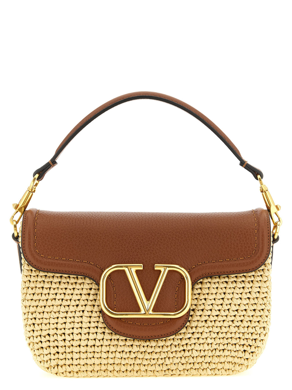 Brown Viscose Shoulder Bag