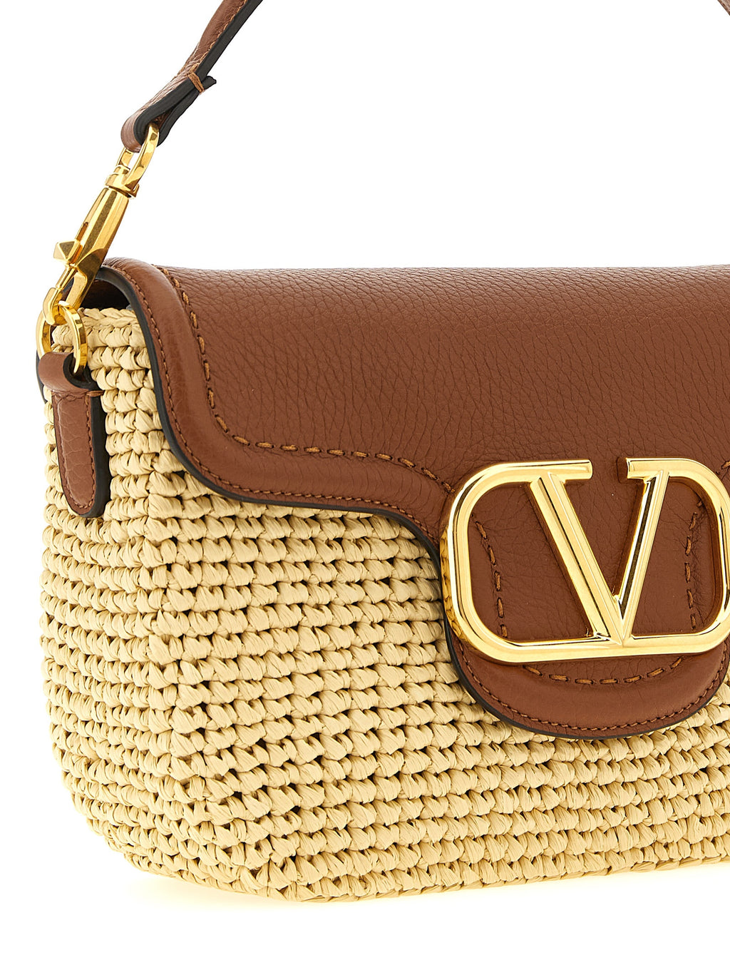 Brown Viscose Shoulder Bag
