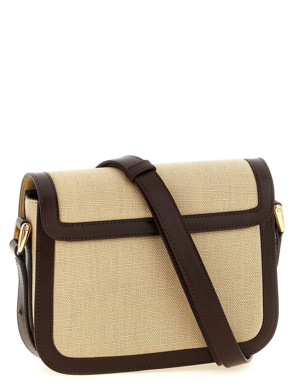 Beige Cotton Crossbody Bag