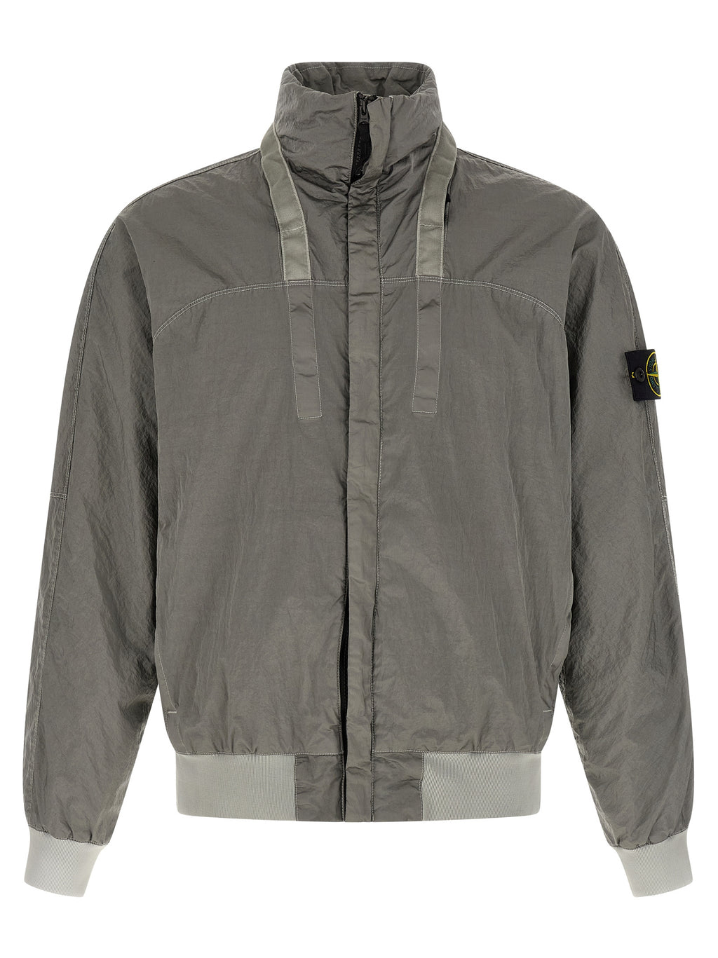 Gray Polyamide Bomber