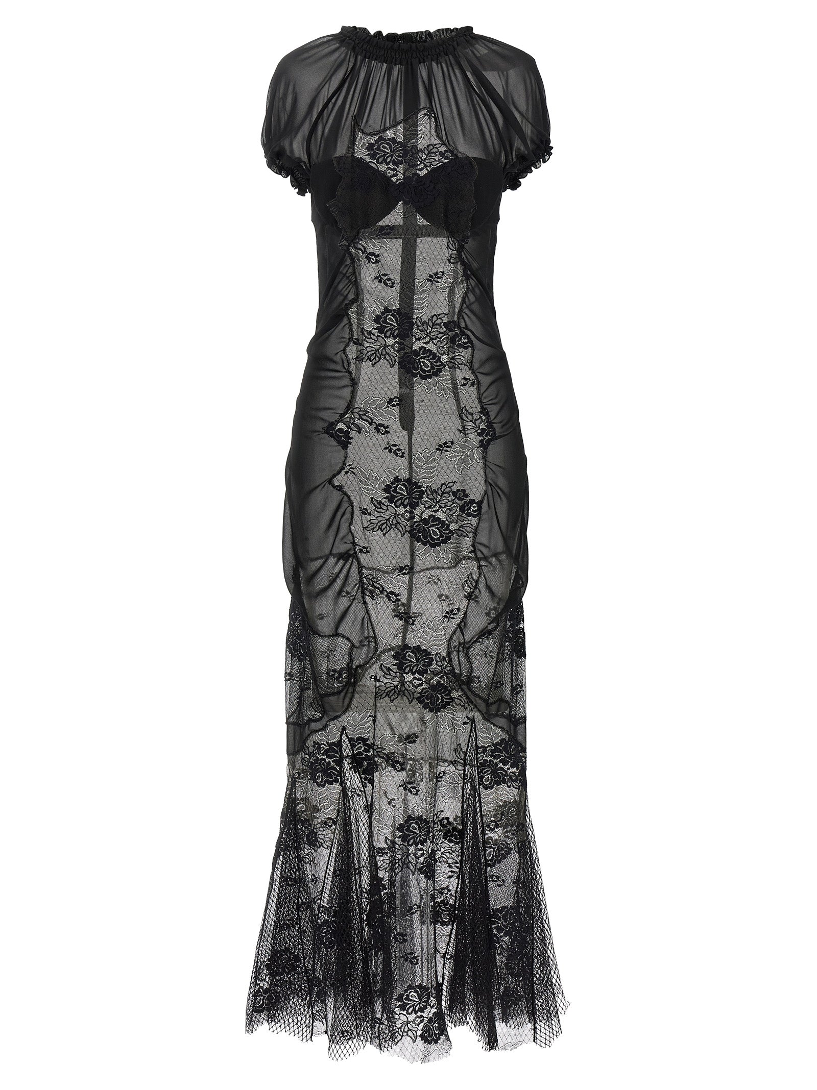 Black Cotton Midi Dress