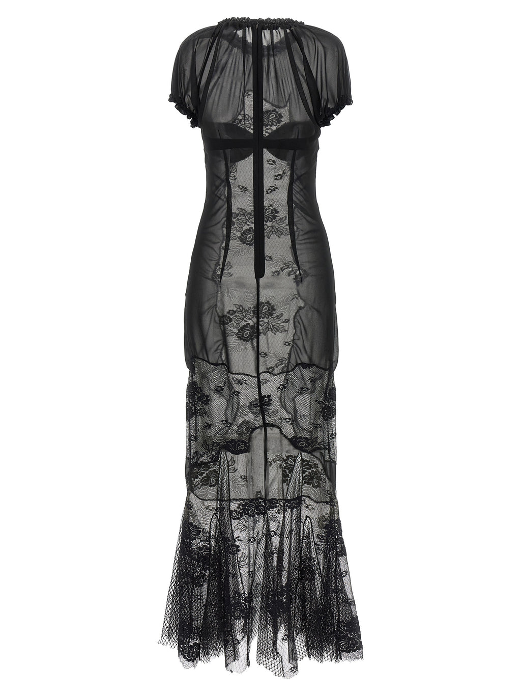 Black Cotton Midi Dress