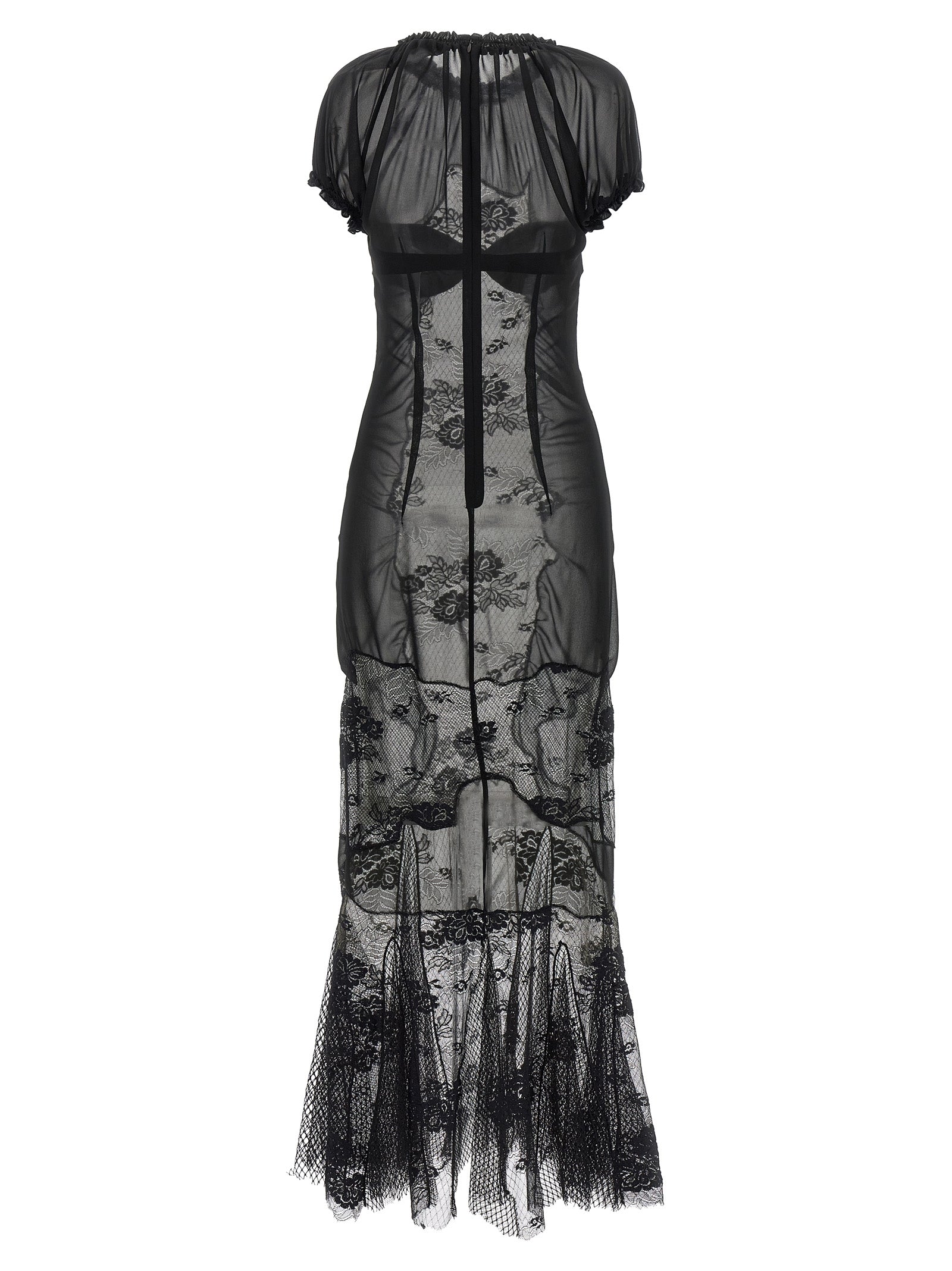 Black Cotton Midi Dress