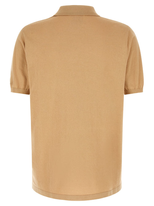 Beige Cotton Polo Shirt