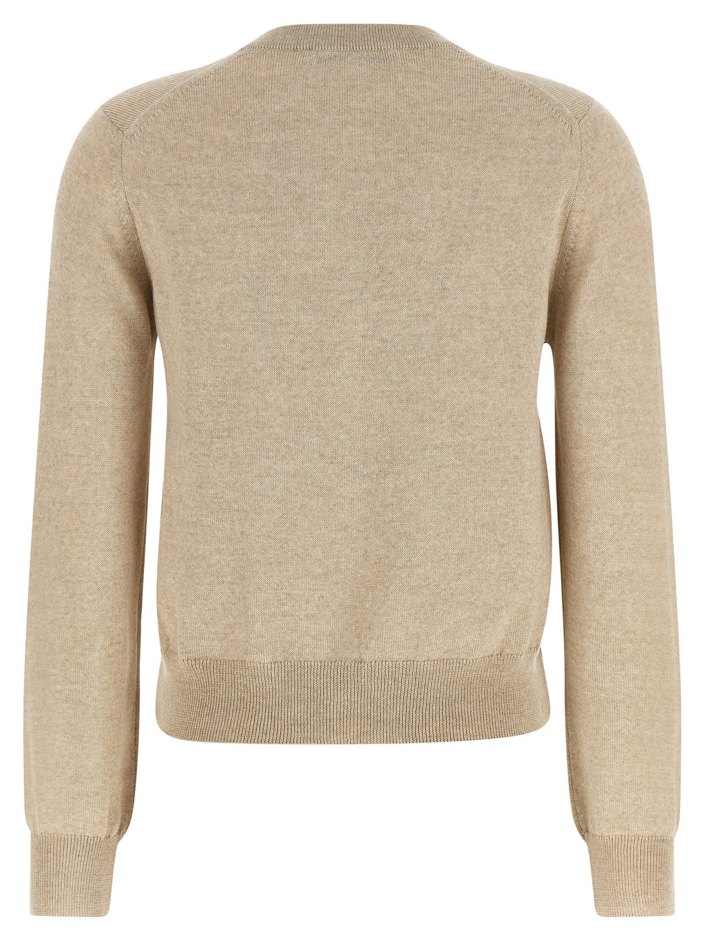 Beige Virgin Wool Cardigan