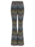 Multicolor Viscose Flared Pants