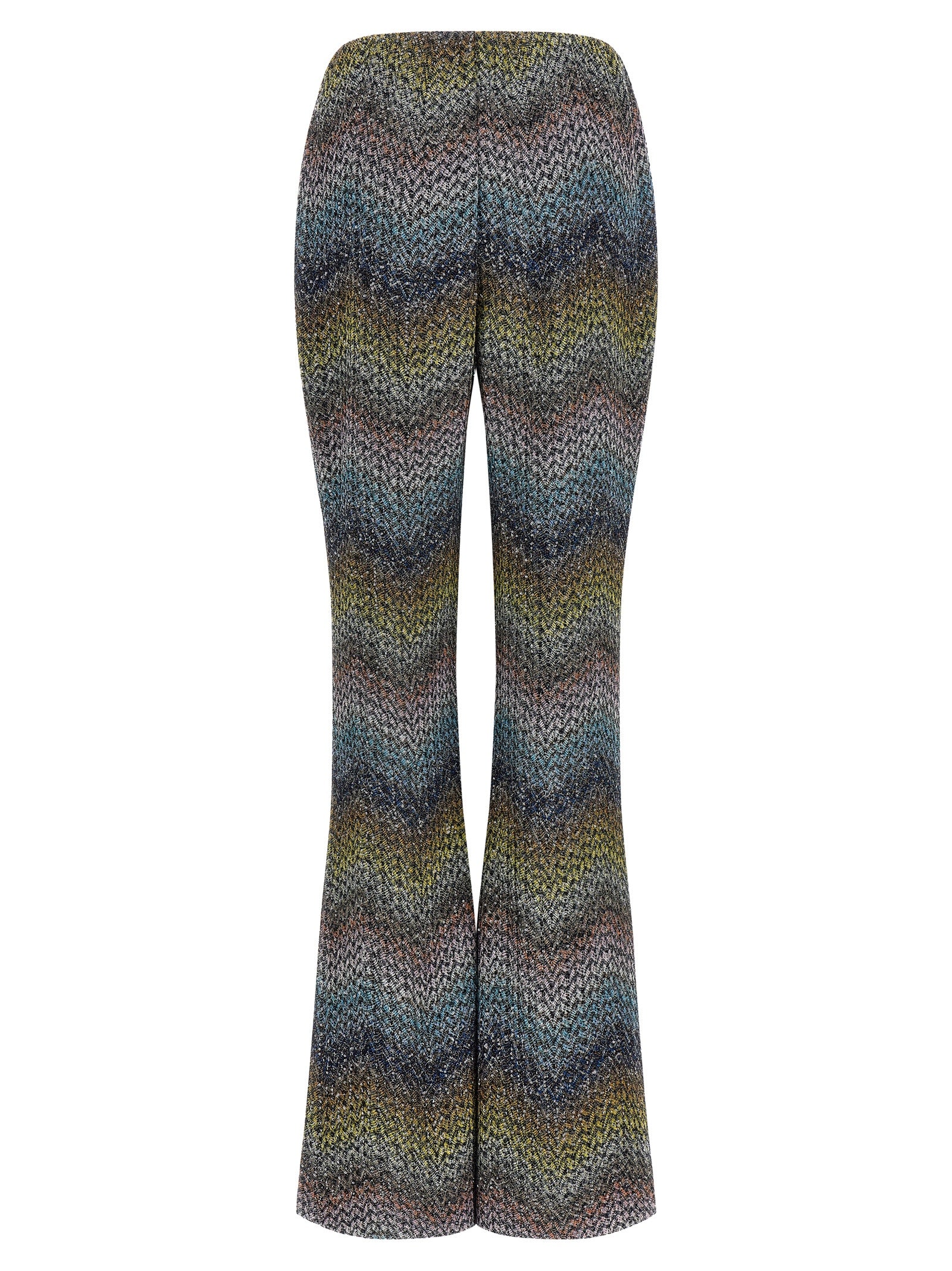 Multicolor Viscose Flared Pants