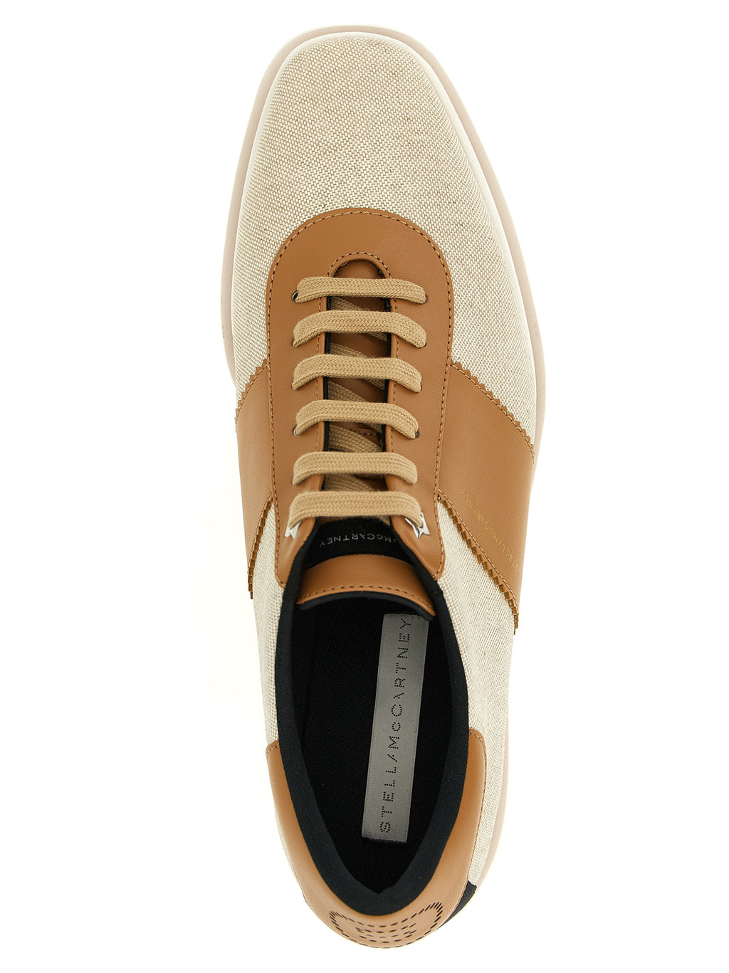 Beige Viscose Wedge Sandals