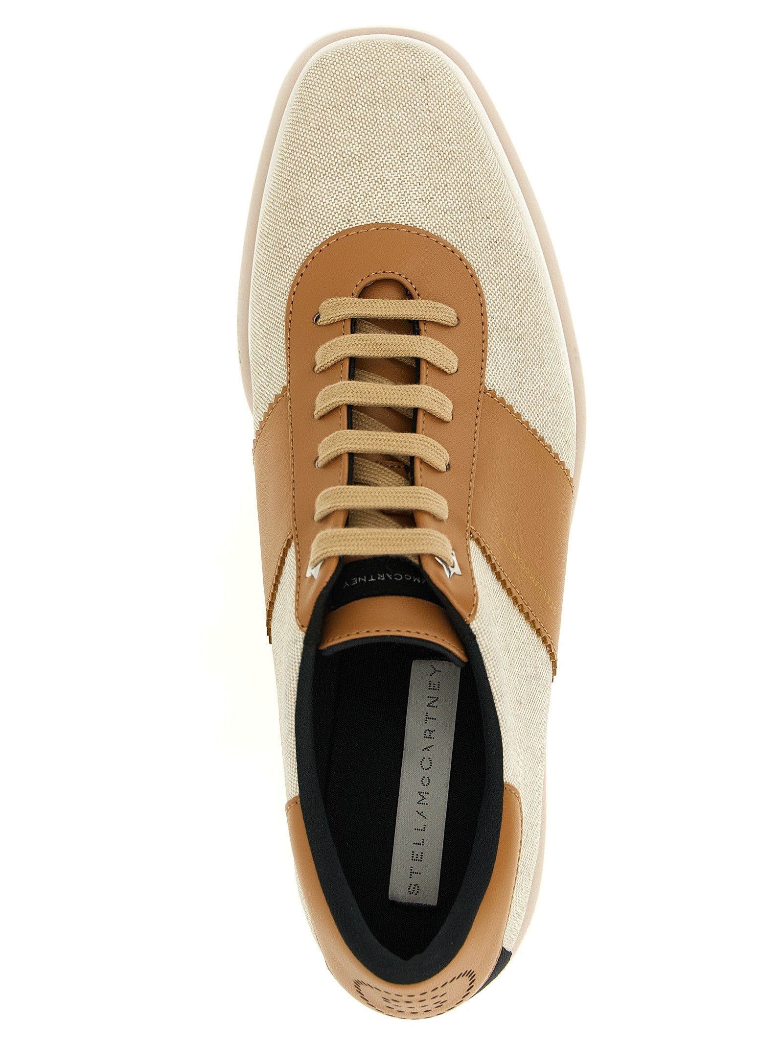 Beige Viscose Wedge Sandals