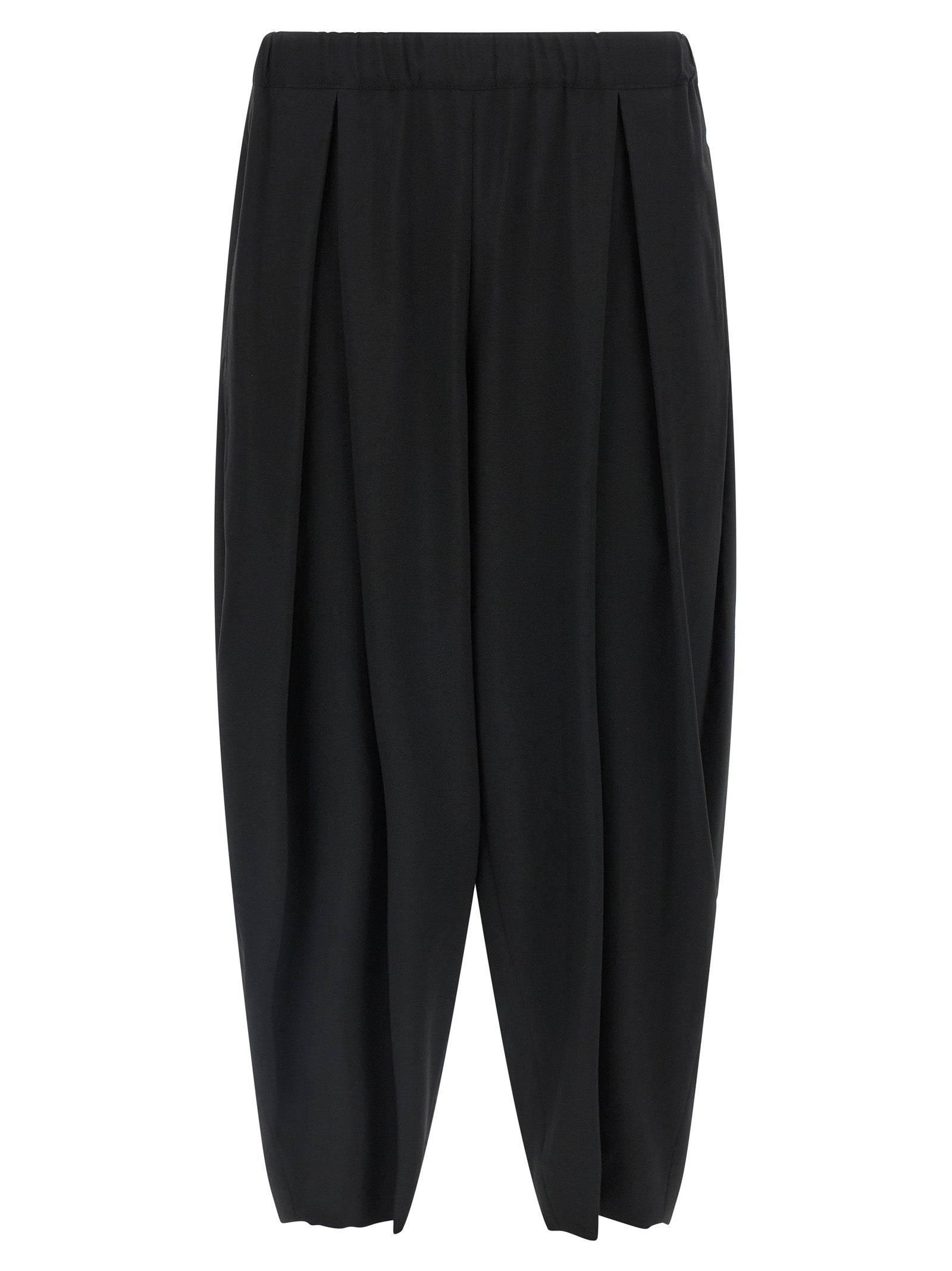Black Wool Casual Pants