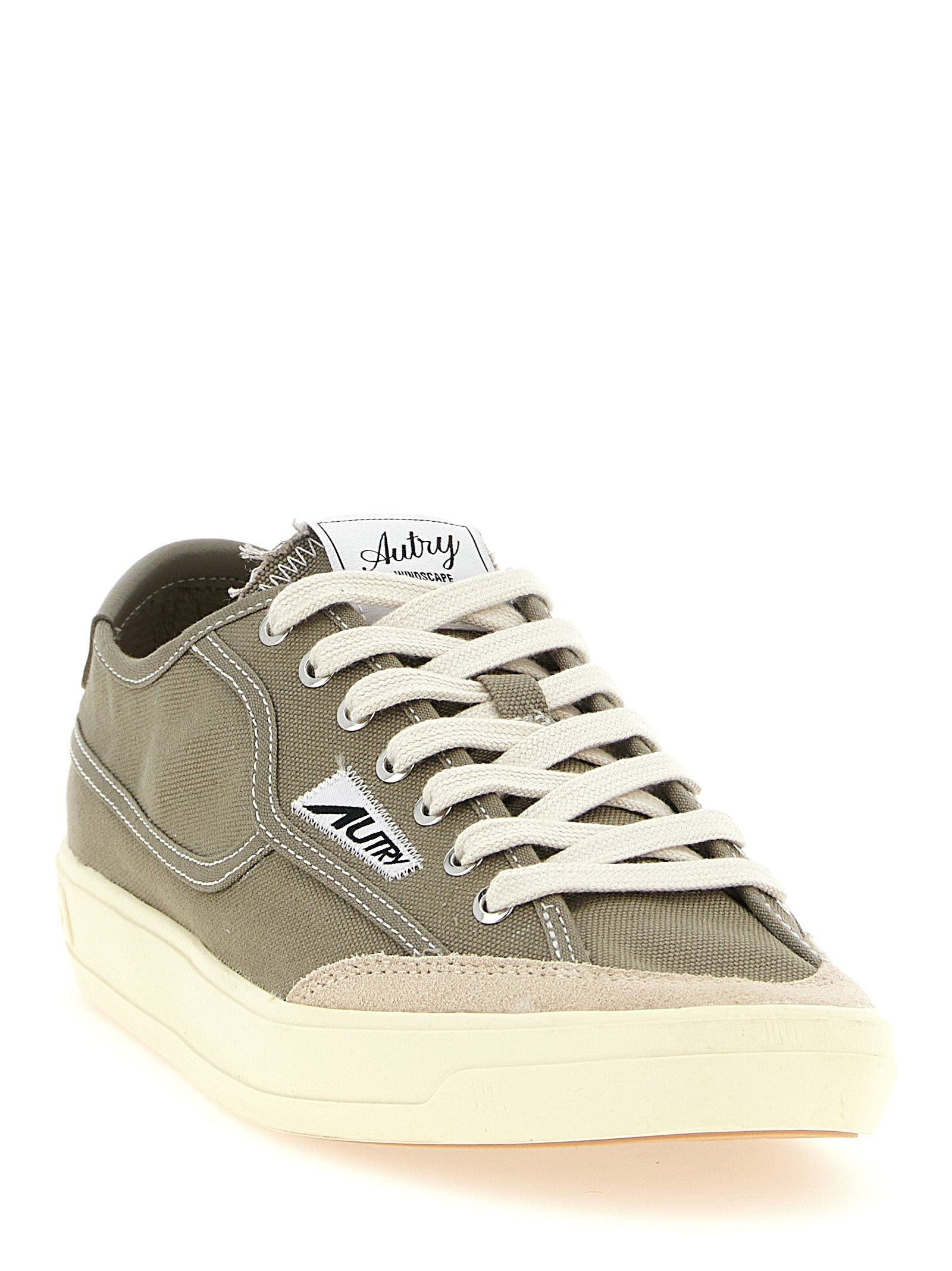 Bicolor Canvas Low Top Sneakers