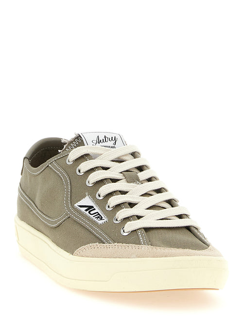 Bicolor Canvas Low Top Sneakers