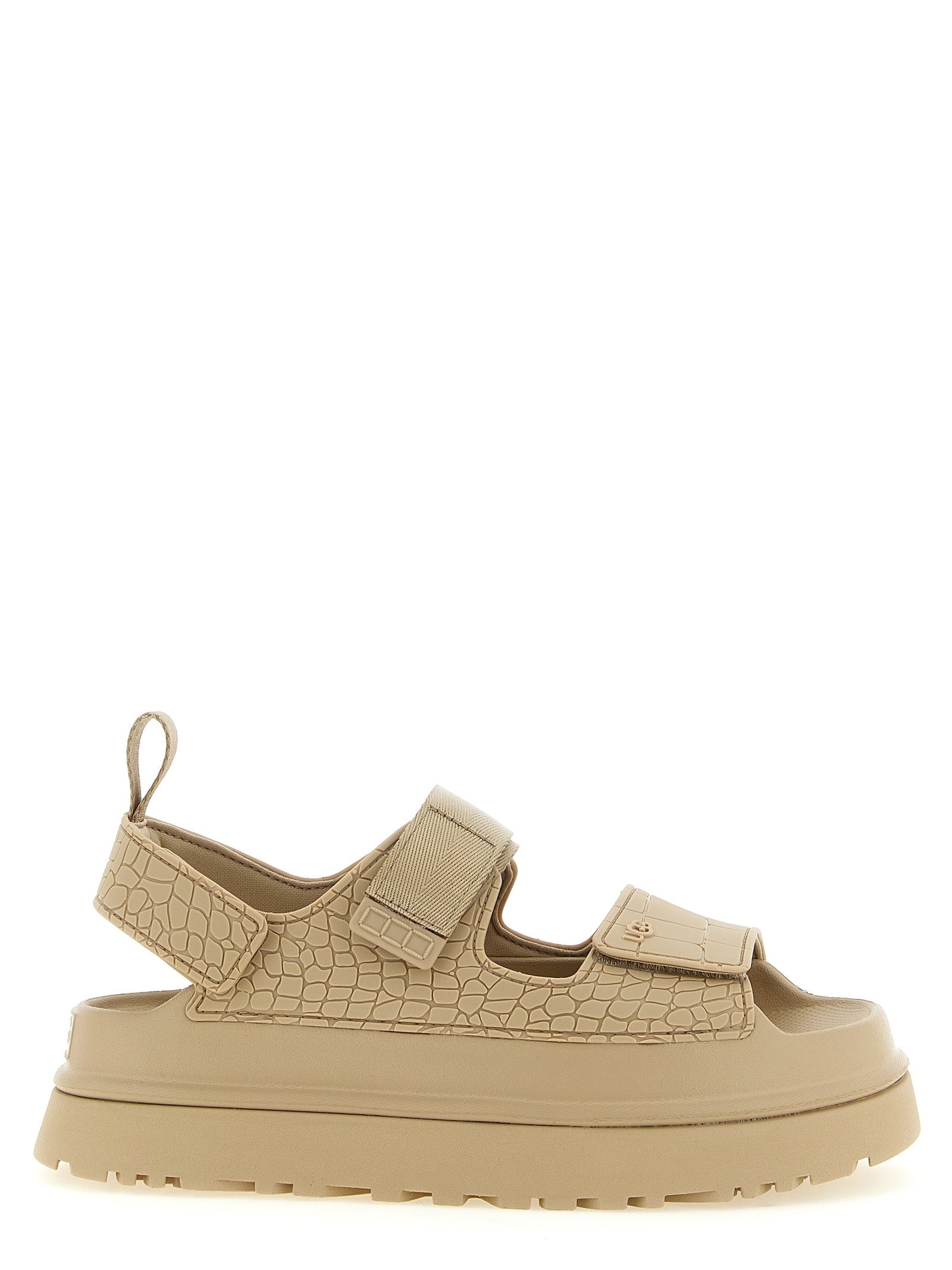 Beige Synthetic Flat Sandals