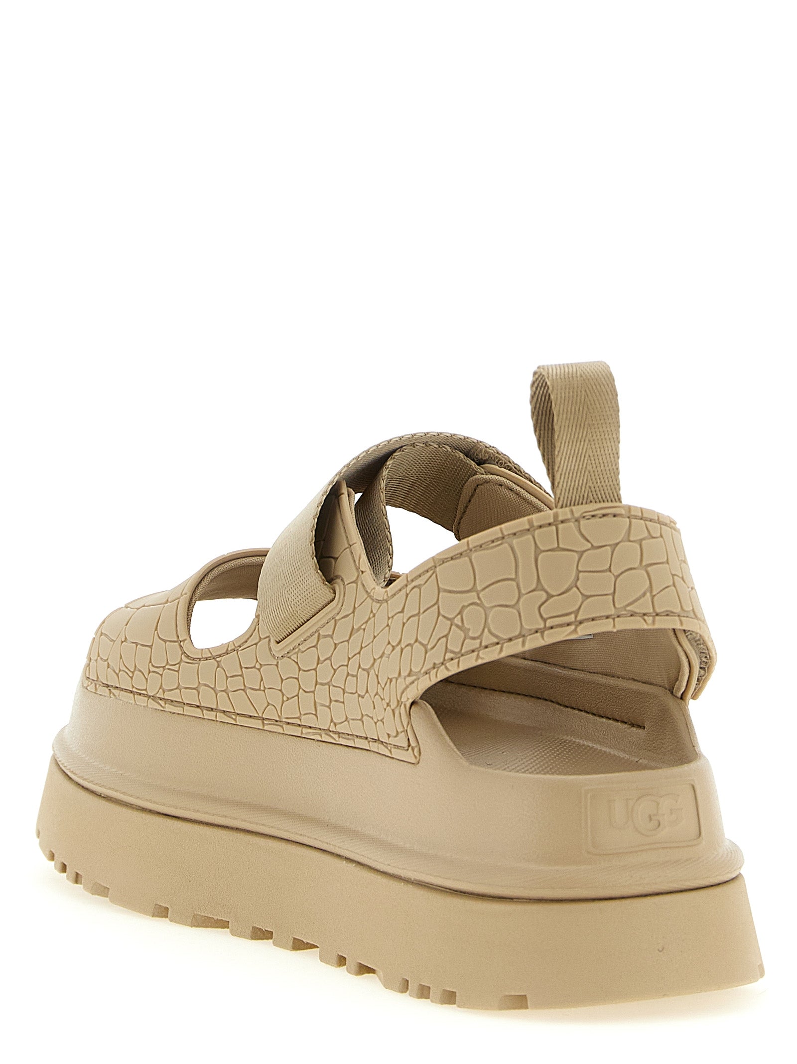 Beige Synthetic Flat Sandals