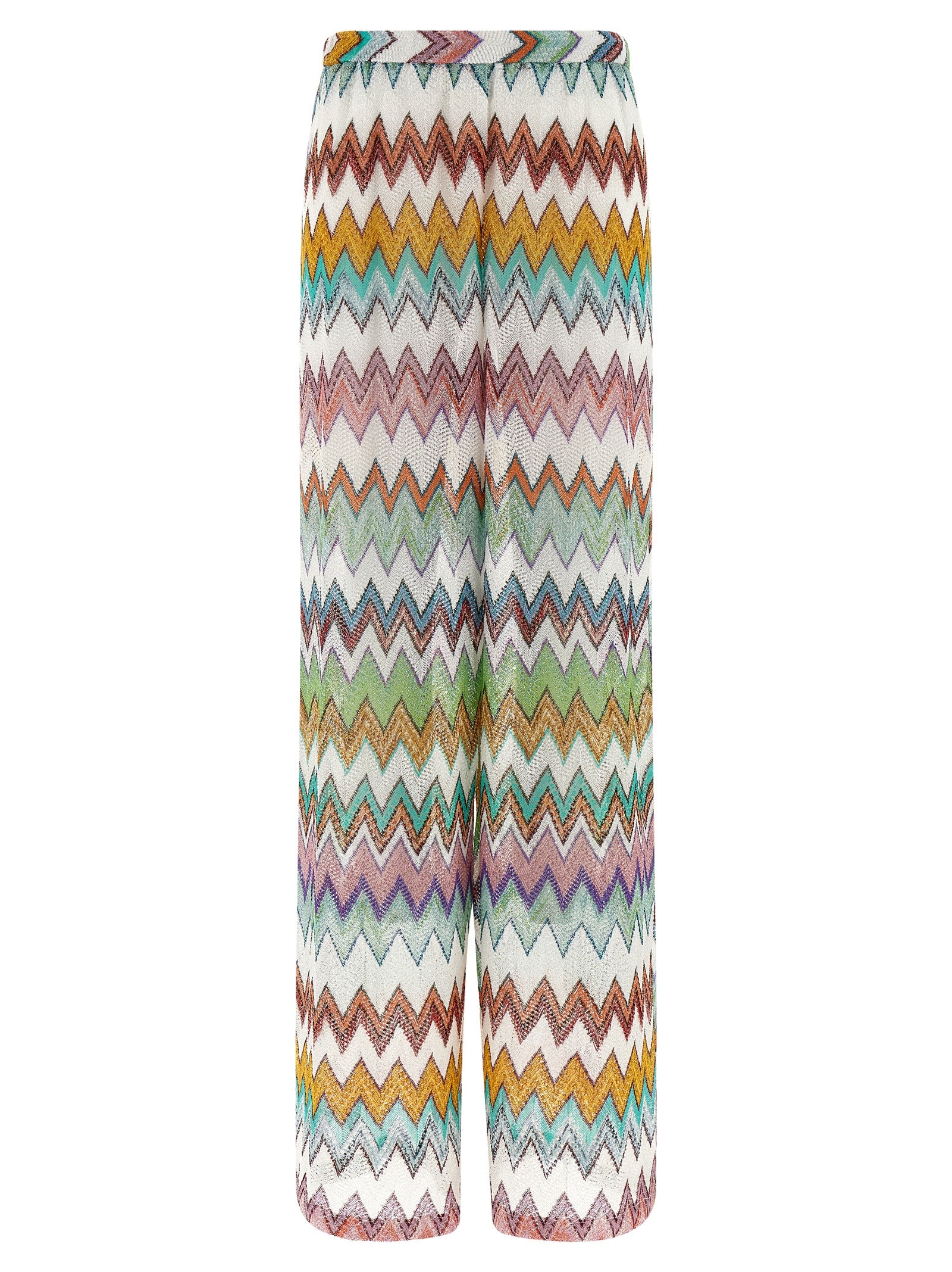 Multicolor Viscose Flared Pants