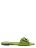 Bicolor Calfskin Slides