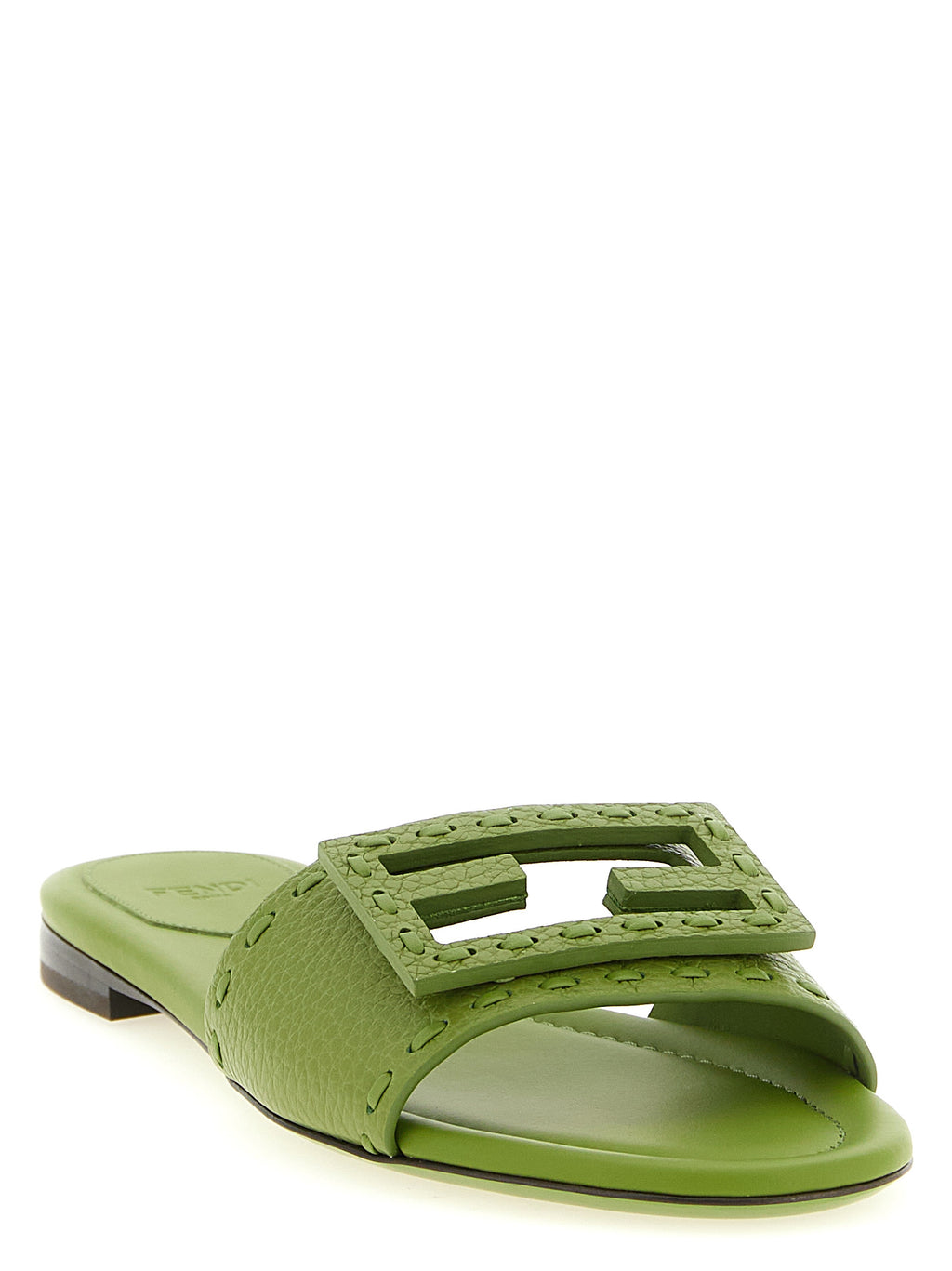 Bicolor Calfskin Slides