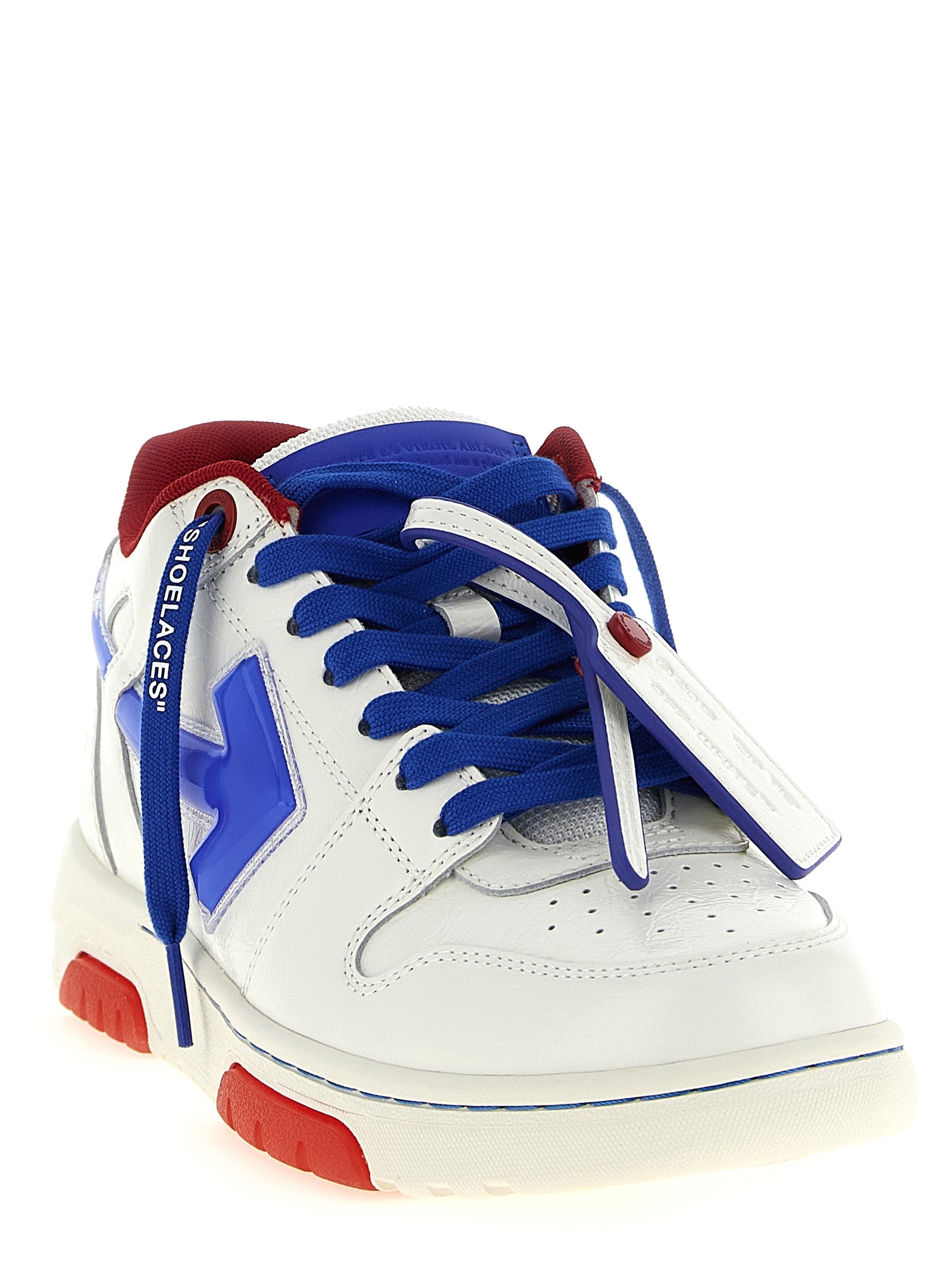 Blue Leather Athletic Sneakers