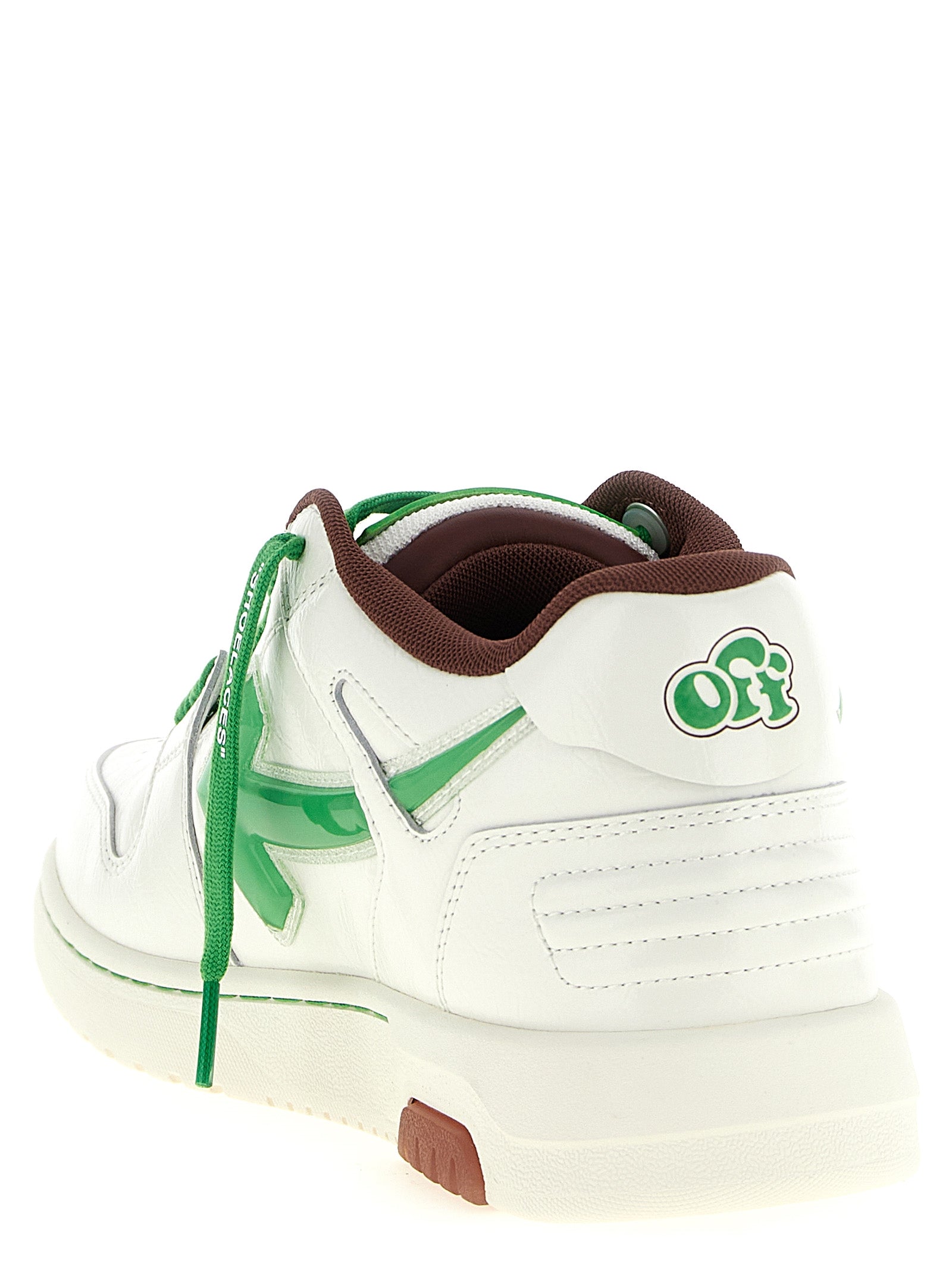 Bicolor Leather Athletic Sneakers