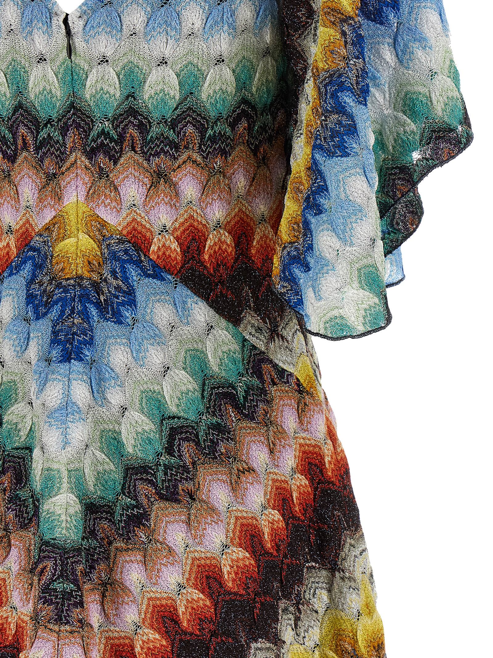 Multicolor Viscose Short Dress