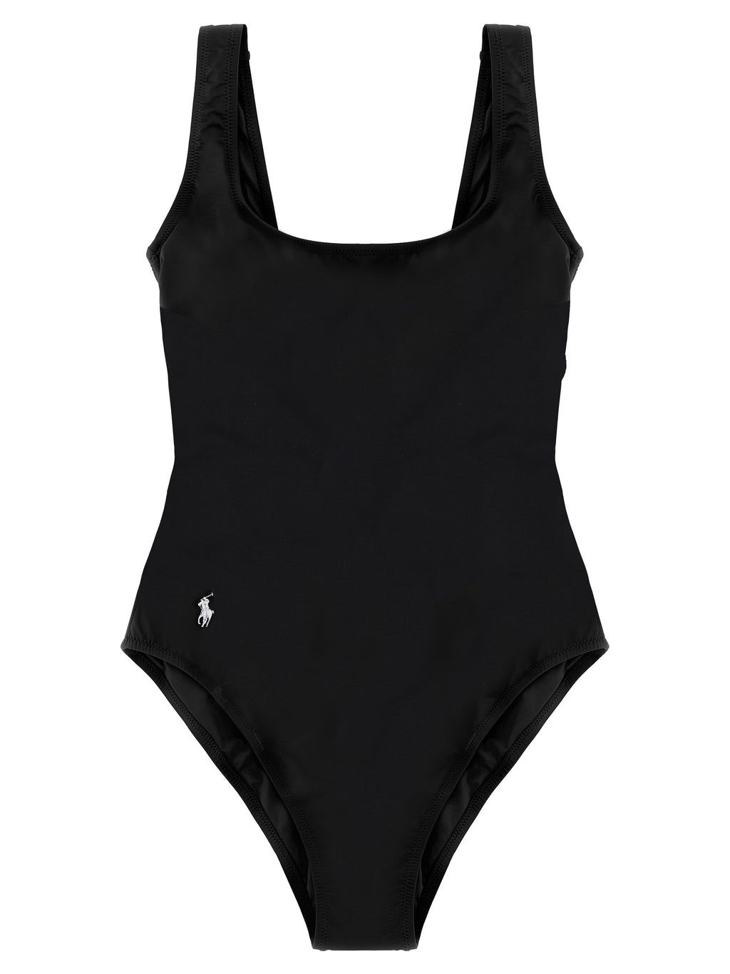 Black Nylon One-Piece Swimsuit