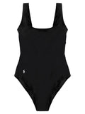 Black Nylon One-Piece Swimsuit