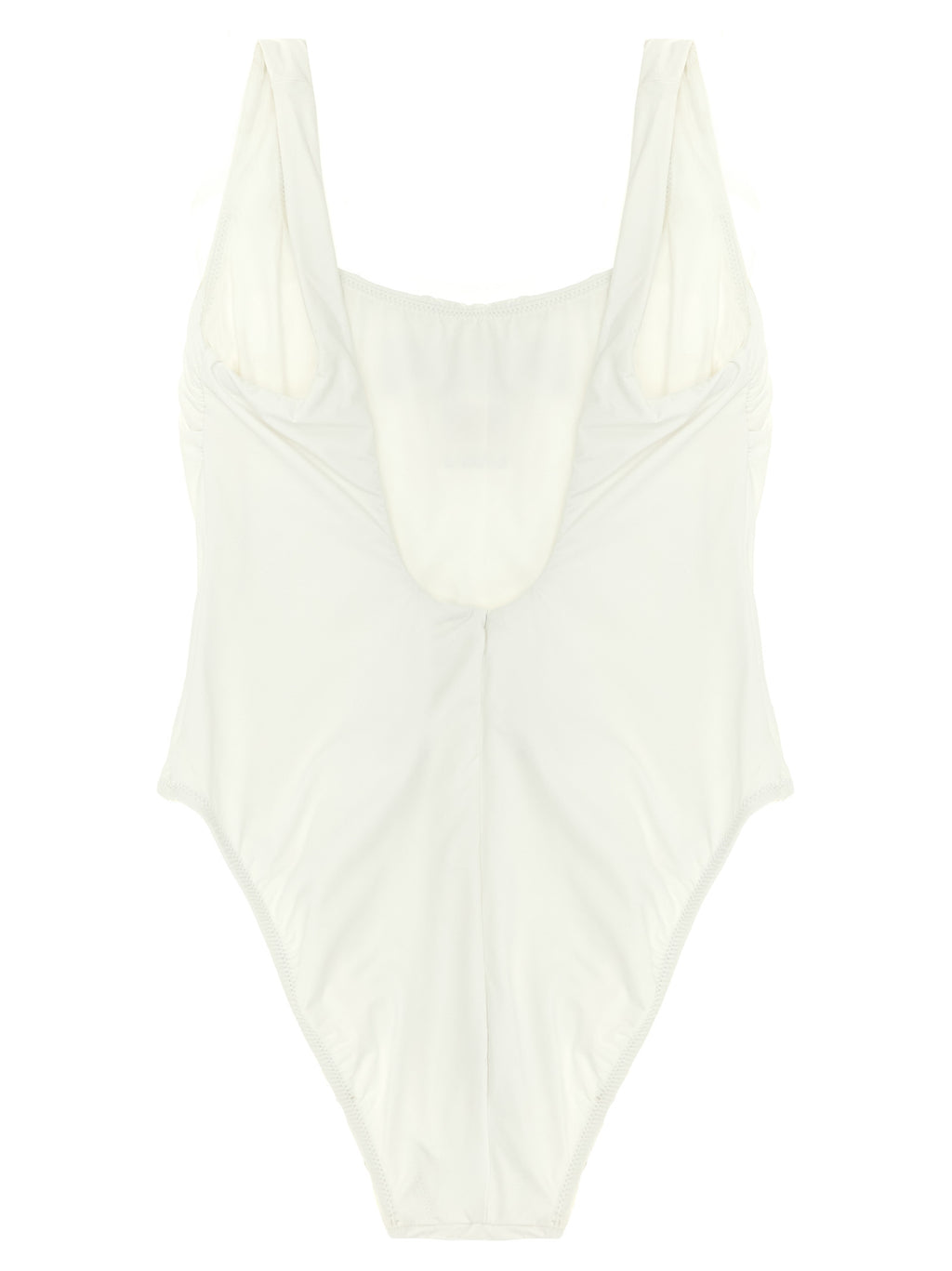 White Nylon One-Piece Swimsuit