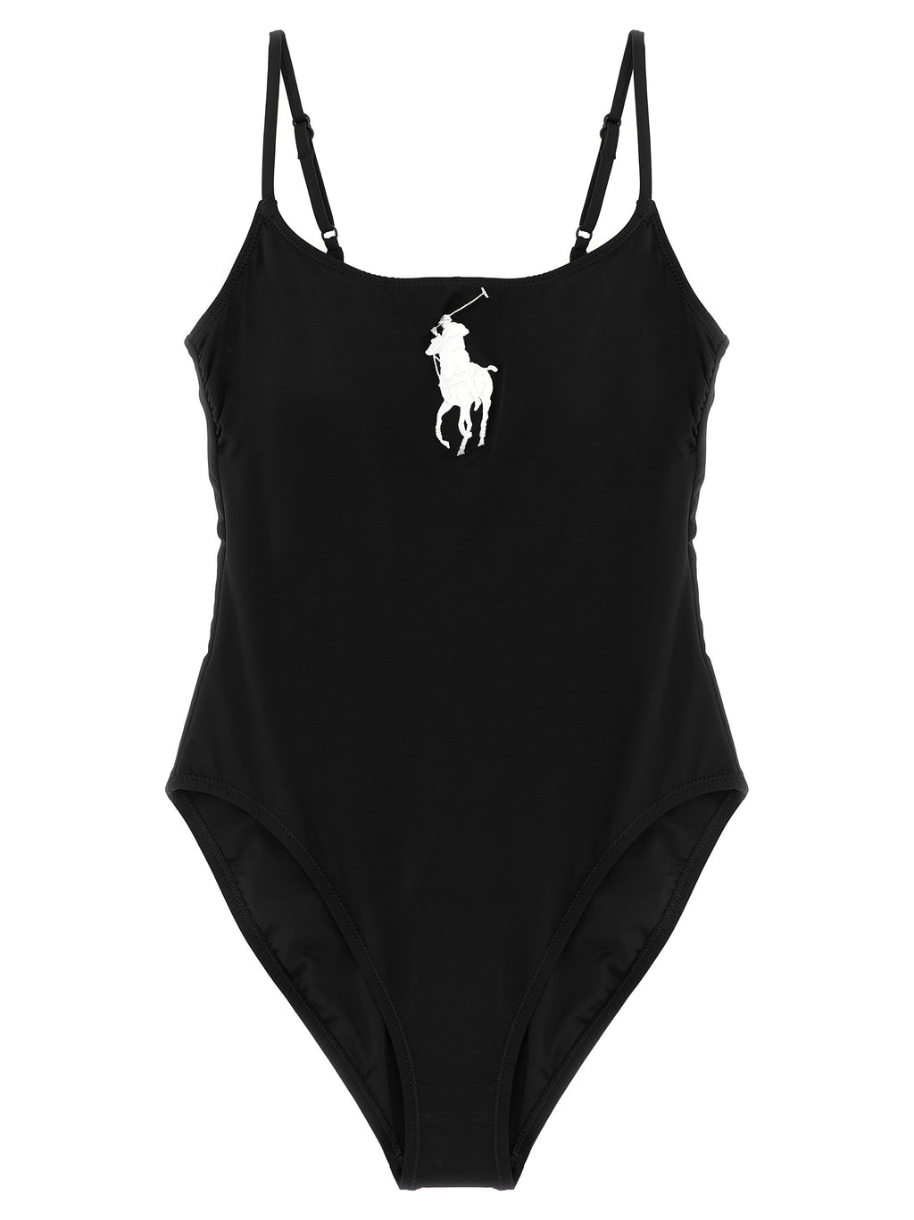 Black Nylon One-Piece Swimsuit