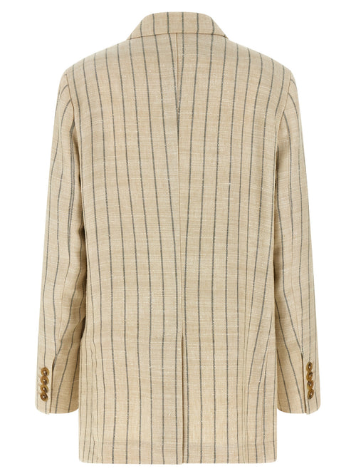 Beige Cotton Blazer