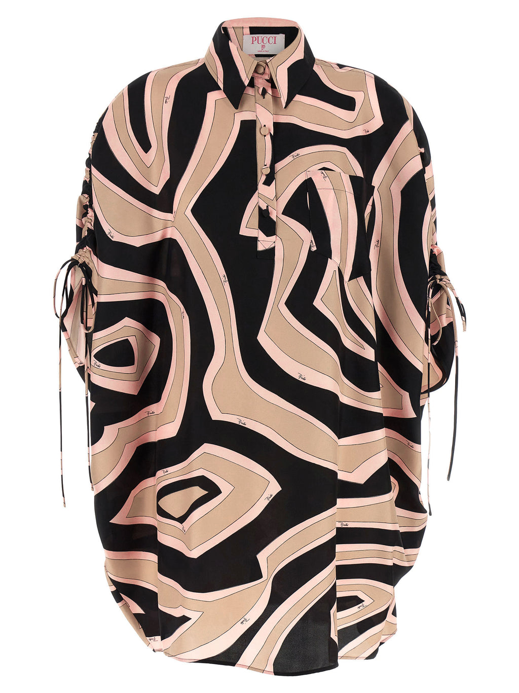 Multicolor Silk Short Dress