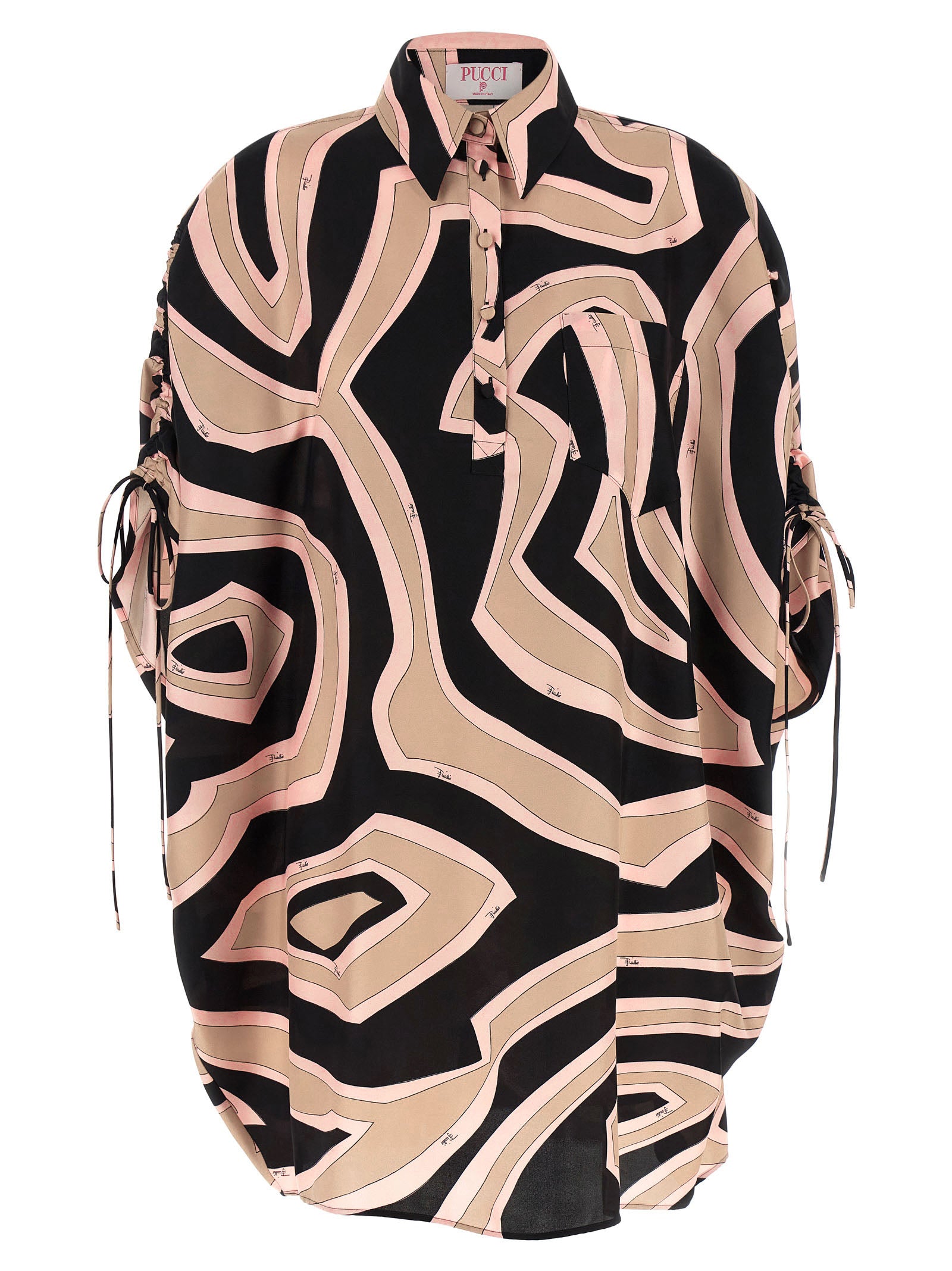 Multicolor Silk Short Dress