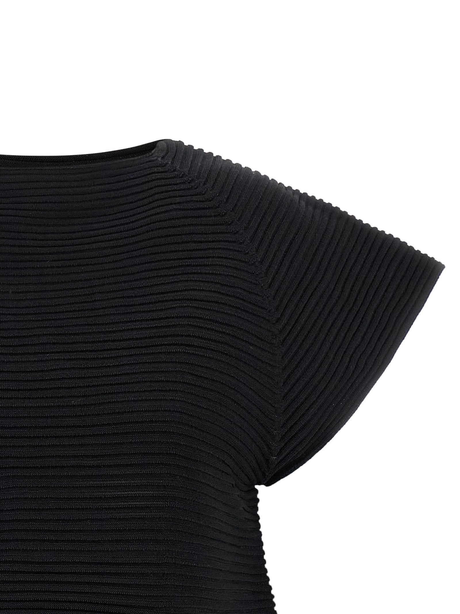 Black Polyester Short Dress